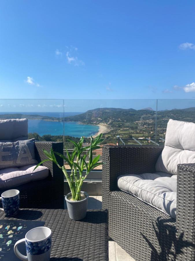 Haut De Villa - Vue Mer Avec Coucher De Soleil Cargèse Εξωτερικό φωτογραφία